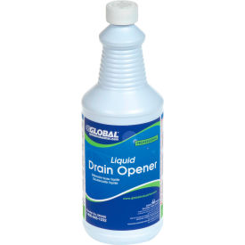 Global Industrial Drain Opener 1 Quart Bottle 12/Case