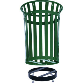 Global Industrial™ Steel Slatted Trash Can Base Black