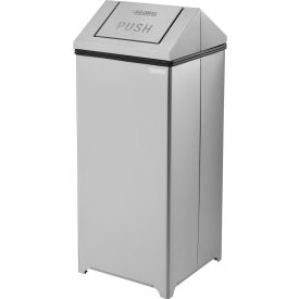 Global Industrial™ Stainless Steel Square Swing Top Trash Can 24 Gallon