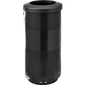 Global Industrial™ Perforated Steel Round Trash Can 20 Gallon Black