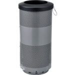 Global Industrial™ Perforated Steel Round Trash Can 20 Gallon Gray