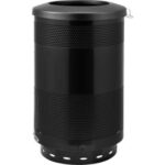 Global Industrial™ Perforated Steel Round Trash Can 55 Gallon Black