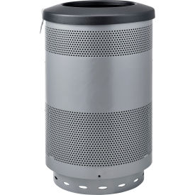 Global Industrial™ Perforated Steel Round Trash Can 55 Gallon Gray