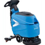 Global Industrial™ Auto Walk-Behind Floor Scrubber 17"" Cleaning Path Two 80 Amp Batteries
