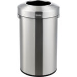 Global Industrial™ Stainless Steel Round Open Top Trash Can 21 Gallon