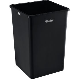 Global Industrial™ Square Plastic Trash Can 35 Gallon Black