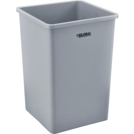 Global Industrial™ Square Plastic Trash Can 35 Gallon Gray