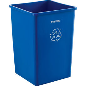Global Industrial™ Square Recycling Trash Can 35 Gallon Blue