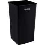 Global Industrial™ Square Plastic Trash Can 55 Gallon Black