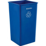 Global Industrial™ Square Recycling Trash Can 55 Gallon Blue