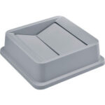 Global Industrial™ Square Plastic Trash Container Swing Lid - 35 & 55 Gallon Gray