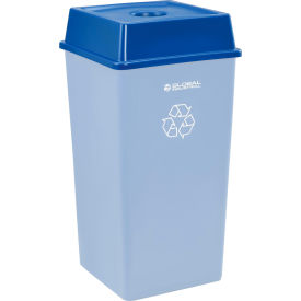 Global Industrial Bottles & Cans Recycling Lid For 35 & 55 Gallon Cans Blue