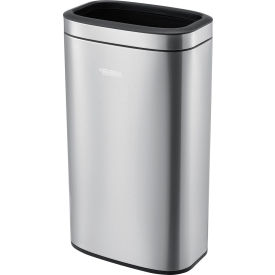 Global Industrial™ Stainless Steel Slim Open Top Trash Can 8 Gallon