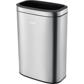 Global Industrial™ Stainless Steel Slim Open Top Trash Can 12 Gallon