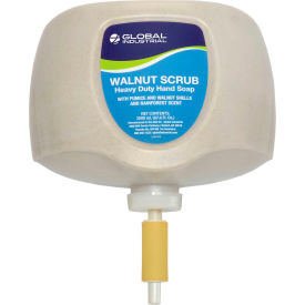 Global Industrial Walnut Scrub Heavy Duty Hand Cleaner Rainforest Scent 2L Refill - 4/Case