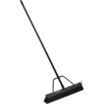 Global Industrial™ 24"" Push Broom W/ Plastic Block & Steel Handle Fine Sweep