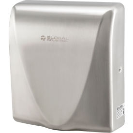 Global Industrial™ High Velocity Automatic Thin Hand Dryer ADA Brushed Stainless 120V