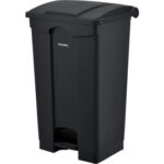 Global Industrial™ Plastic Rectangular Step On Trash Can 23 Gallon Black