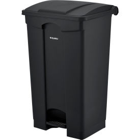 Global Industrial™ Plastic Rectangular Step On Trash Can 23 Gallon Black
