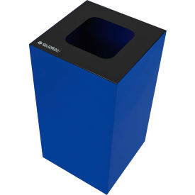 Global Industrial™ Square Recycling/Trash Can w/ Waste Lid 28 Gallon Blue