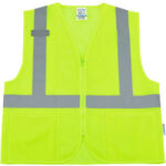 Global Industrial™ Class 2 Hi-Vis Safety Vest 2 Pockets Mesh Lime L/XL
