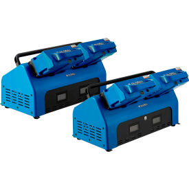 Global Industrial™ 4 LiFePO4 Hot Swappable Batteries Dual Dock & Charger System