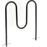 Global Industrial™ Wave Bike Rack 5-Bike Capacity Below Ground Mount Black