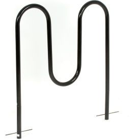 Global Industrial Wave Bike Rack 5-Bike Capacity Below Ground Mount Black