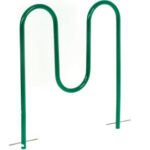 Global Industrial™ Wave Bike Rack 5-Bike Capacity Below Ground Mount Green