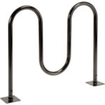 Global Industrial™ Wave Bike Rack 5-Bike Capacity Flange Mount Black
