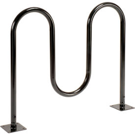 Global Industrial™ Wave Bike Rack 5-Bike Capacity Flange Mount Black