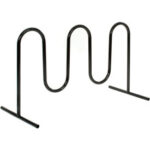 Global Industrial™ Wave Bike Rack 7-Bike Capacity Free Standing Black
