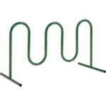 Global Industrial™ Wave Bike Rack 7-Bike Capacity Free Standing Green