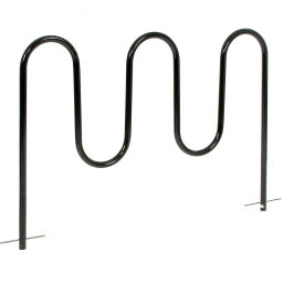 Global Industrial™ Wave Bike Rack 7-Bike Capacity Below Ground Mount Black