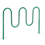Global Industrial™ Wave Bike Rack 7-Bike Capacity Below Ground Mount Green