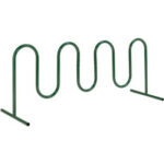 Global Industrial™ Wave Bike Rack 9-Bike Capacity Free Standing Green