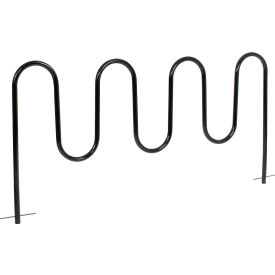 Global Industrial™ Wave Bike Rack 9-Bike Capacity Below Ground Mount Black