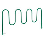 Global Industrial™ Wave Bike Rack 9-Bike Capacity Below Ground Mount Green