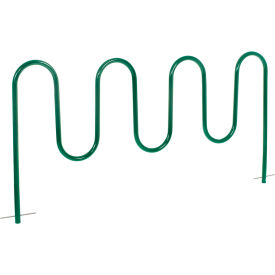 Global Industrial™ Wave Bike Rack 9-Bike Capacity Below Ground Mount Green