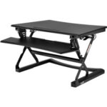 Interion® Height Adjustable Sit-Stand Desk Converter with Full Width Keyboard