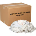 Global Industrial™ Recycled White Cut Rags 25 Lb. Box