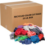Global Industrial™ Recycled Mixed Color Cut Rags 25 Lb. Box