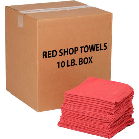 Global Industrial™ 100 Cotton Red Shop Towels 10 Lb.Box