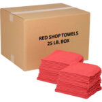 Global Industrial™ 100 Cotton Red Shop Towels 25 Lb. Box