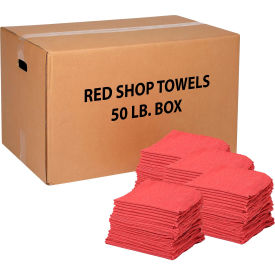 Global Industrial™ 100 Cotton Red Shop Towels 50 Lb. Box