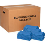 Global Industrial™ 100 Cotton Blue Huck Towels 50 Lb. Box