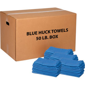 Global Industrial™ 100 Cotton Blue Huck Towels 50 Lb. Box