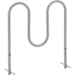 Global Industrial™ Wave Bike Rack 5-Bike Capacity Below Ground Mount Gray