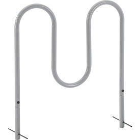 Global Industrial™ Wave Bike Rack 5-Bike Capacity Below Ground Mount Gray