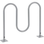 Global Industrial™ Wave Bike Rack 5-Bike Capacity Flange Mount Gray